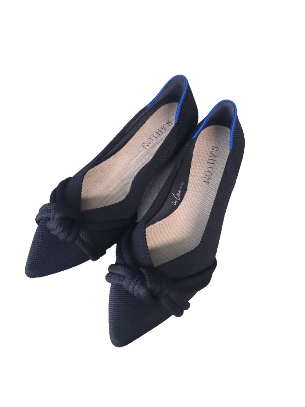 Rothys The Knot Point II Flats Black Size 8